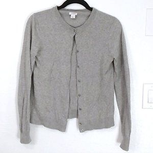 J. Crew Grey Cardigan 100% Cotton